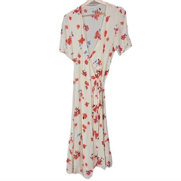 Reformation Dress Wrap Floral Midi Length Size Medium